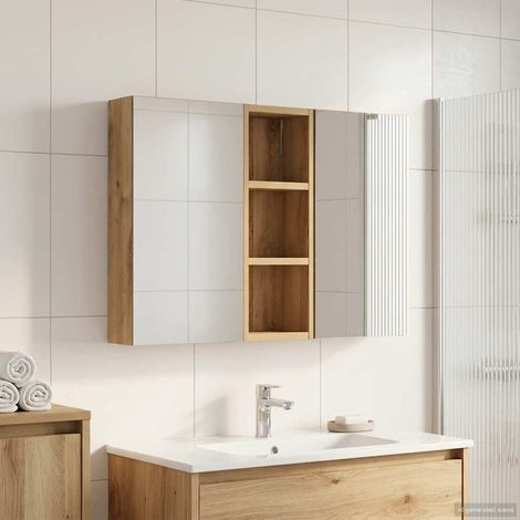 vidaXL Ensemble de Meubles de Salle de Bain 3 pcs 80 x 10,5 x 50 cm