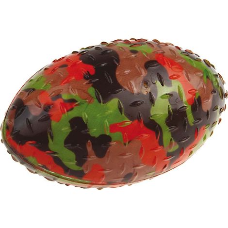 Gico palla rugby Fuxtreme in plastica TPR con squeaker per cani