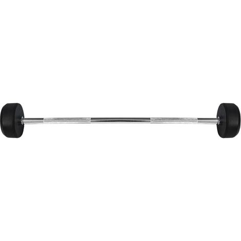 Rubber Coated Barbell, 40 kg, Durable Grip (1/5)