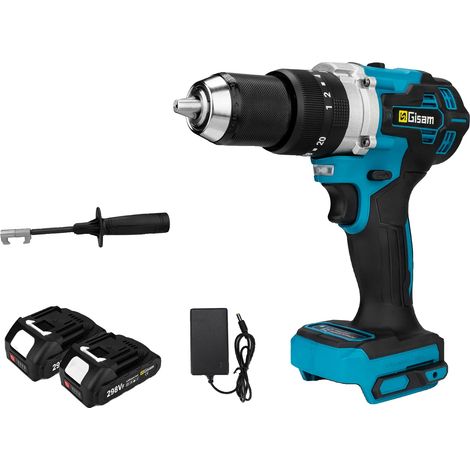 Perceuse sans fil, 650 N.M de couple, moteur sans balais, 2 Batterie (1/2)