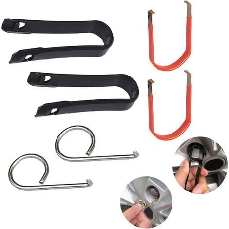 Juego de 6 piezas de herramientas para cubrir tuercas de rueda, Tapas para pernos de rueda, Llave para quitar tuercas, Herramienta portátil (1/5)