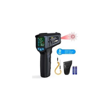 Infrarot-Thermometer, berührungsloses digitales Infrarot-Thermometer mit Laser, -50 °C bis 800 °C mit einstellbarem Emissionsgrad, für Grills, Autos und industrielle Anwendungen (nicht für Menschen ge