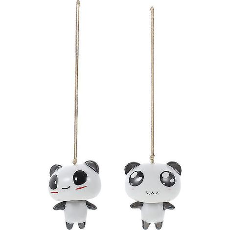 2 Stück Porzellan-Panda-Windspiel