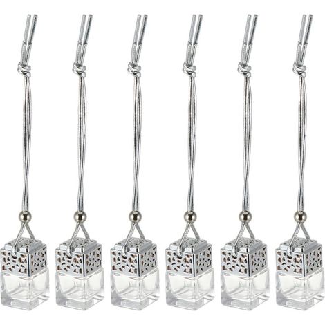 Diffuseur Voiture 6 pièces en Verre argenté, Pendentif Parfum Suspendu (1/5)