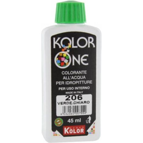 12 x COLORANTE KOLOR ONE 45 ML VERDE CHIARO 206