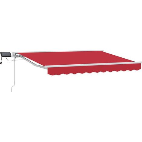 Cadre de store à persiennes manuel avec éclairage LED rouge et blanc, 3 x 2,5 mètres (1/5)