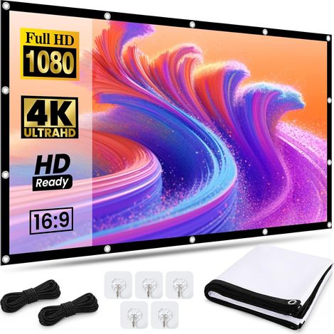84 Zoll Beamer Leinwand Outdoor 16:9 4K HD Faltbare Projektor Leinwand für Heimkino und Garten (1/5)