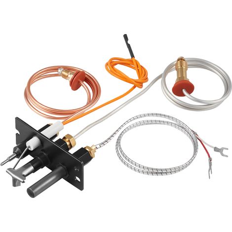 Mophorn Conjunto de Piloto de Gas, OE 485-510A, 4021-736, 2103-010, para Chimenea, Repuesto de Encendido de Gas Natural, Compatible con Quadra-Fire, Heat & Glo y Heatilator, Negro, 160 x 120 x 40 mm (1/5)