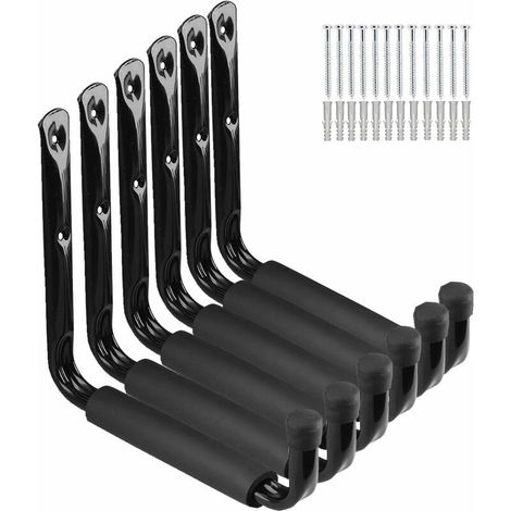 Crochets d'échelles de Stockage de Garage, Support Utilitaire de Bras Jumbo Résistant de 24CM pour Outils de Jardin, Panneaux de Surf, Chaises se Pliantes (1/5)