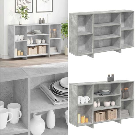 Sideboard Betongrau 120x30x75 cm Holzwerkstoff - Sideboard - Wohnzimmertisch - Regal - Holzmöbel - Grau - Home & Living (1/5)