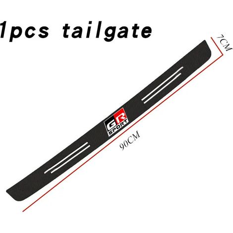 (1 pièce pour GR) Autocollants de protection de seuil de porte en cuir pour Toyota GR Sport,Gazoo Racing,Yaris 86,Corolla,Hilux,Supra et C-HR Accessoires (1/3)
