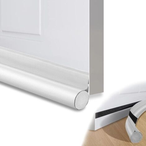 1 Piece, Single Sided Weatherproof Door Bottom, Single Sided Door Bottom 95cm, Weather Stripping Door Seal, Single Sided Weatherproof Door Strip, White (1/5)