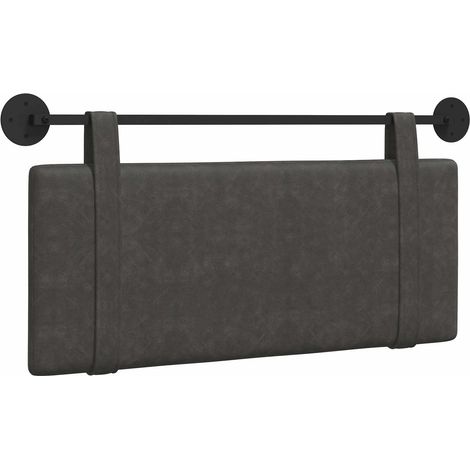 Tête de lit suspendue Uni Noir 110 x 55 x 5 cm PU antique (1/5)