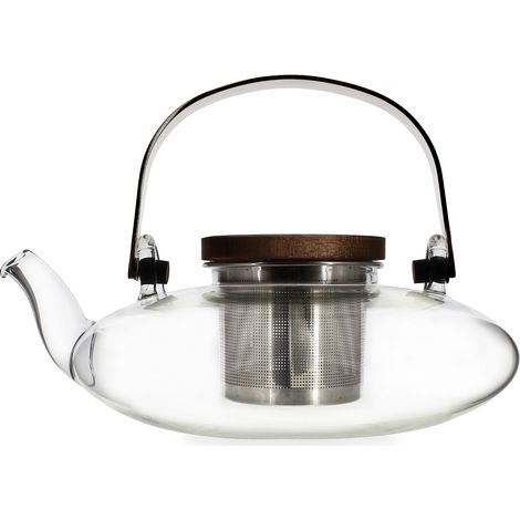 Théière en verre avec couvercle en bois d'acacia 500ml, SOPHIA (1/5)