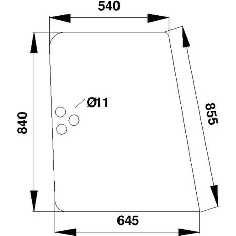 Vitre latérale UNIVERSEL D8504 (1/2)