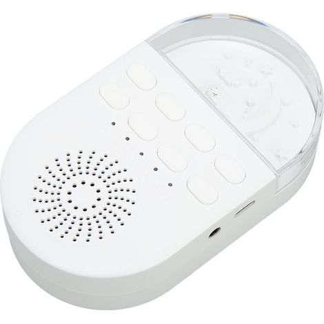 Appareil à bruit blanc avec 10 sons de la nature, 2 berceuses, fonction veilleuse, rechargeable par USB, portable, aide musicale au sommeil. (1/5)