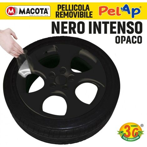 MACOTA PELAP vernice rimovibile Spray 500ml Wrapping Tuning Cerchi Car Colore - Nero Intenso (Ral 9005) (1/3)