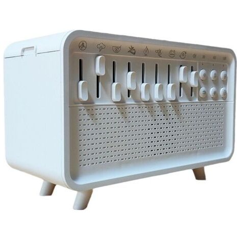 Humidificateur veilleuse à bruit blanc, humidificateur 3 en 1 avec 8 sons d'ambiance, diffuseur de sons alimenté par USB, appareil de sons pour le sommeil à domicile ou au bureau (1/5)