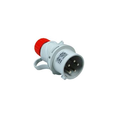 SPINA INDUSTRIALE VOLANTE ARGO ROSSA 3P+T+N CEE 309 IP44  16A colore rosso 70105    FANTON