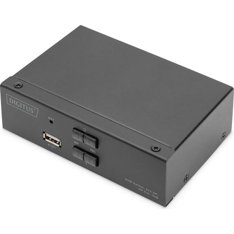 DIGITUS KVM Switch, 4K60HZ, 2x1 DP in, 1x DP USB out