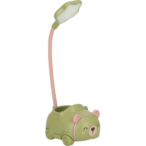 Lampe de bureau LED pliable, orientable à 360°, protection des yeux, lampe de lecture rechargeable, verte (1/5)