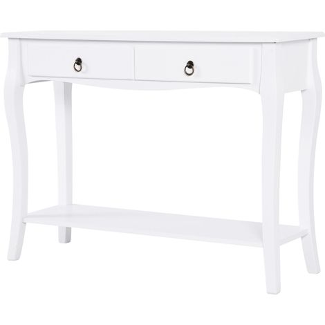 Tavolo Consolle per Ingresso Bianco Opaco 100x33x76 cm (1/5)