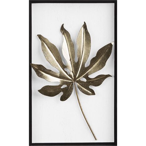 Wall Decor Leaf CURIUM Metal 50 cm Multicolour (1/5)