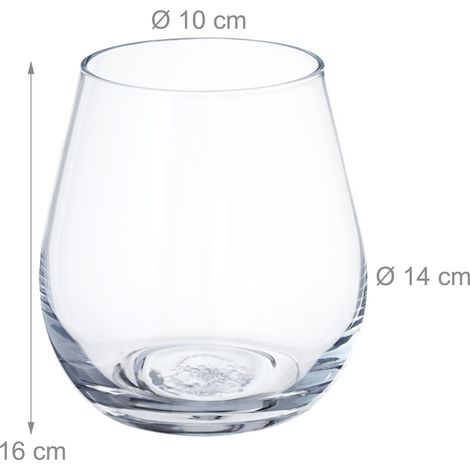 Vaso decorativo moderno soggiorno cucina 16 x 14 cm per elegante bouquet in vetro trasparente 130016179