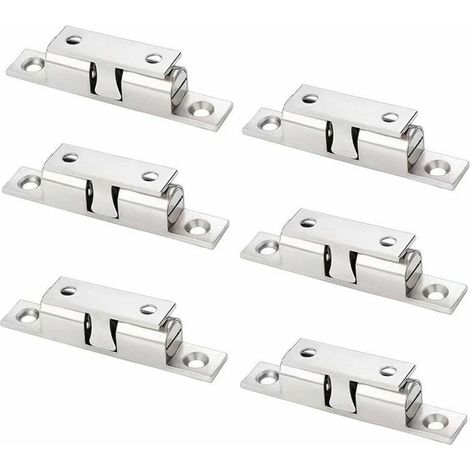 Loqueteau pour meuble　6 Pack Réglables Cuivre Aimants Loqueteaux Magnétiques avec Vis Double Loqueteau à Billes pour Placard Cabinet Meubles Armoire(Argent) (1/5)
