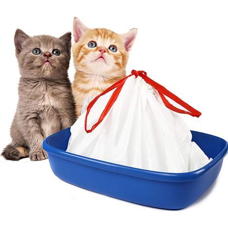 Sacs à litière pour chat, petit format, avec cordon de serrage, 10 pièces. (1/5)