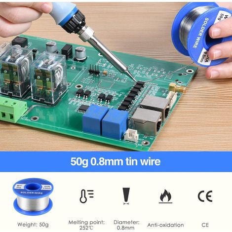 Fer À Souder 60 W Kit De Soudure Température Réglable 200℃450℃ Visible Fer A Électrique - Kit Tournevis De Précision Boîte A Outils (1/5)