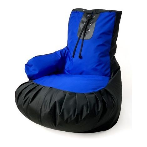 Sako bolsa pouffe guante de boxeo negro-azul XL 100 x 80 cm