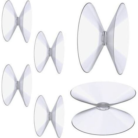 doppelseitige Saugnäpfe, 4 cm transparente Saugnäpfe, extra starke PVC-Kunststoff-Saugnapf zur Vorhangaufhängung für Glas-Tischspiegel und Badezimmerfensterspiegel (1/5)