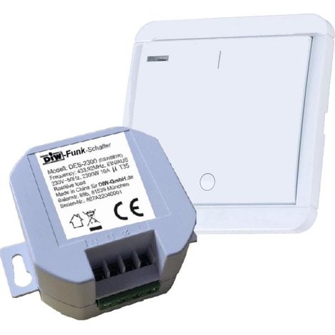 Minuteur PT-541 Émetteur mural sans fil avec arrêt automatique programmable 5 temps interrupteur radio encastrable DES-2300 230 V/2300 W (1/5)