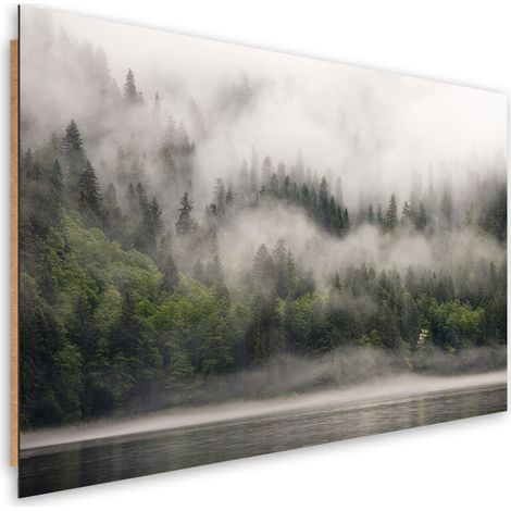 Quadro deco panel, Foresta nella nebbia - 60x40 (1/5)