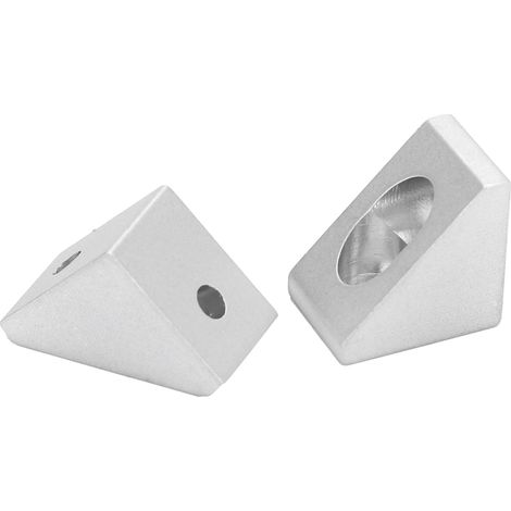 Équerre de renfort triangulaire 19x19mm angle droit, platine de fixation métallique, support d'angle renforcé 90°, pièce de maintien robuste pour assemblage, 1 unité. (1/5)