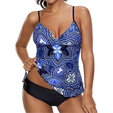Ensemble tankini pour femme, maillot de bain une pièce, monokini, bikini, vêtements de plage (1/5)