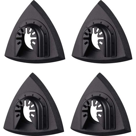 4x Dreieckige Schleifpads 80 mm für Multitools – Schleifwerkzeug-Zubehörset (1/5)