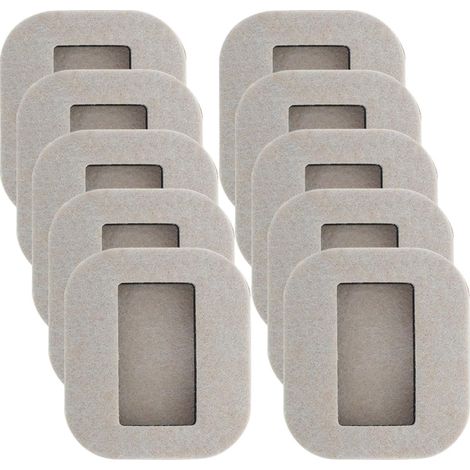 Lot de 10 Patins en Feutre pour Chaise Protection de Sol et Anti-Vibration, Fixateurs pour roulettes de Meubles Adaptés aux Sols Durs (1/5)