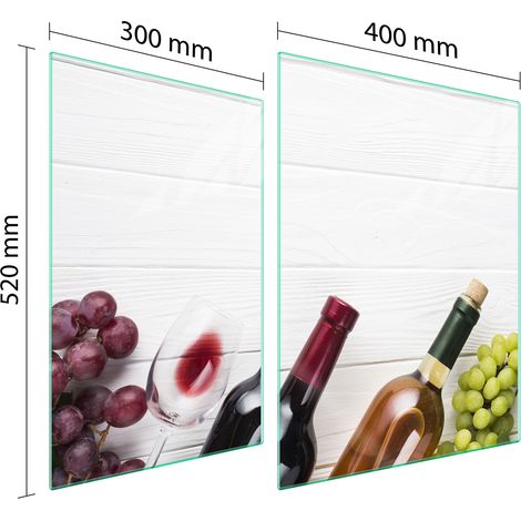 PLACA PROTECTORA DE VIDRIO PARA ESTUFA 70x52 VINO (1/5)