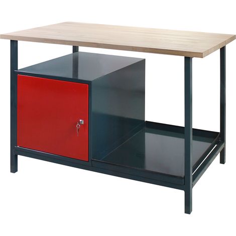 Werkbank Eko 1T 120x60cm 1 Türe Werkstatt Arbeitstisch Arbeitsplatte Werktisch (1/4)