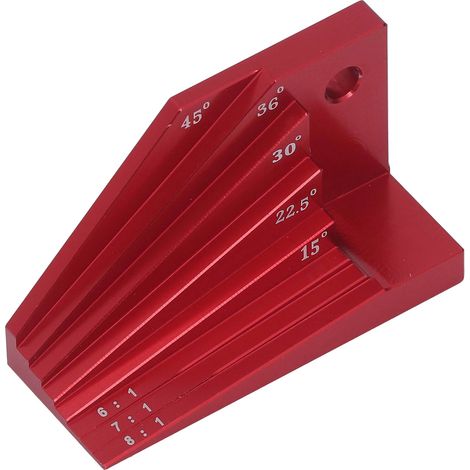 Mehrwinkellehre aus roter, hochharter Aluminiumlegierung für Holzbearbeitung, geeignet für Schreinerarbeiten (1/5)