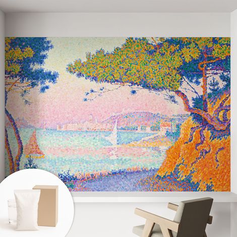 Papier peint intissé avec imprimé pour intérieur moderne application facile a motif - Colle incluse gratuite Paysage coloré 152x104 cm (1/5)