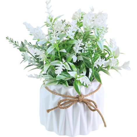 Bouquet De Fleurs Artificielles - Vases En Céramique Miniatures - Décoration Intérieure Bureau Salle À Manger Mariage - Lot De 1 (1/5)