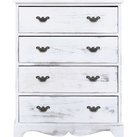 Maison Exclusive - Cassettiera Bianca 60x30x75 cm in Legno