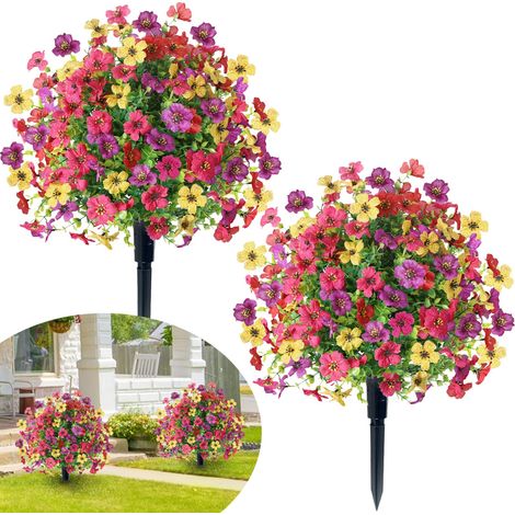 2 Pièces Boules de Buis Artificiel Extérieur 60 cm Coloré (1/5)