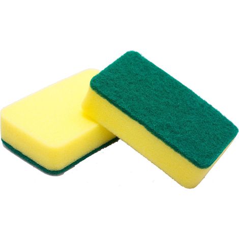 Éponge À Récurer Double Face - Éponge Cellulose Non Rayante Pour Vaisselle Et Salle De Bain - Lot De 10 (1/5)
