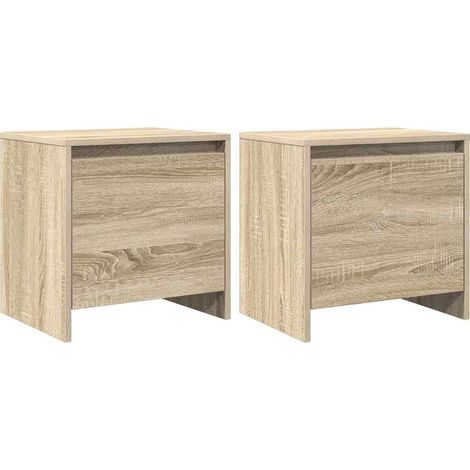 Maison Exclusive - Comodini 2 pz Rovere Sonoma 45x34x44,5 cm in Truciolato (1/5)