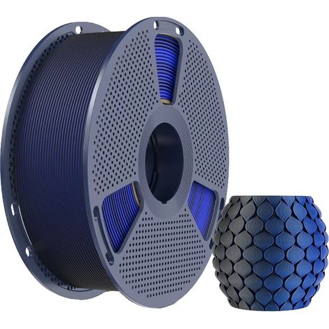Filamento PLA, finitura opaca, alta precisione 1,75 mm, nero e blu (1/2)