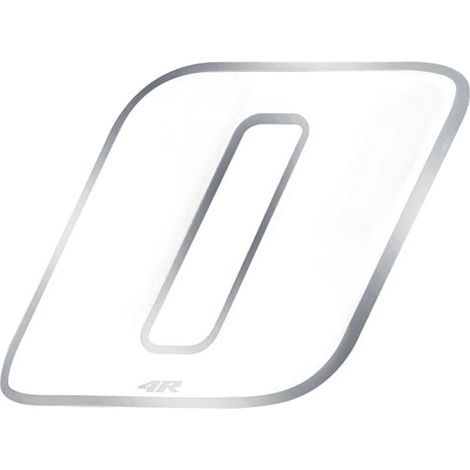 Numeri Gara Anodizzati 65 x 85 mm - Numeri: 0 - Colore: BIANCO